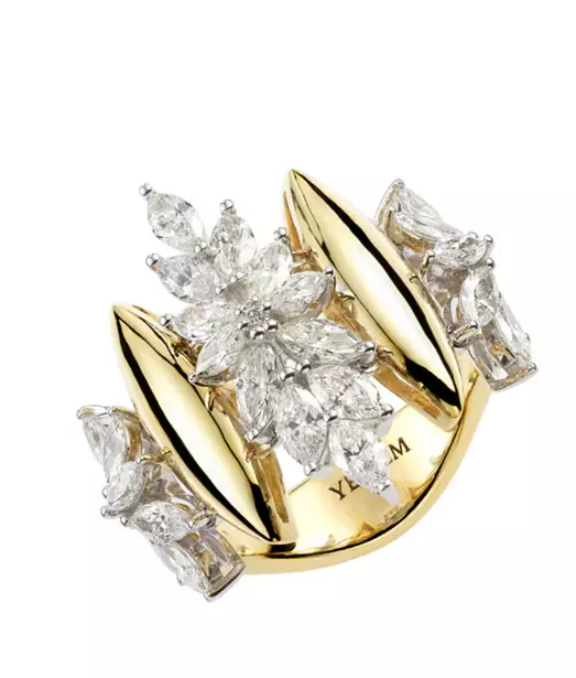 Marquise Diamond Gold Ring